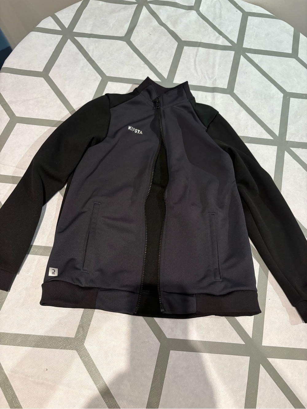 Kipsta  Black & Charcoal Zip-Up Track Jacket